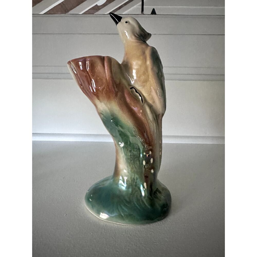 Vintage Royal Copley Ceramic Bird Vase